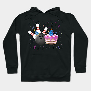 Bowling 6th Birthday Bday Party Kids 6 years Old Bowler Hoodie